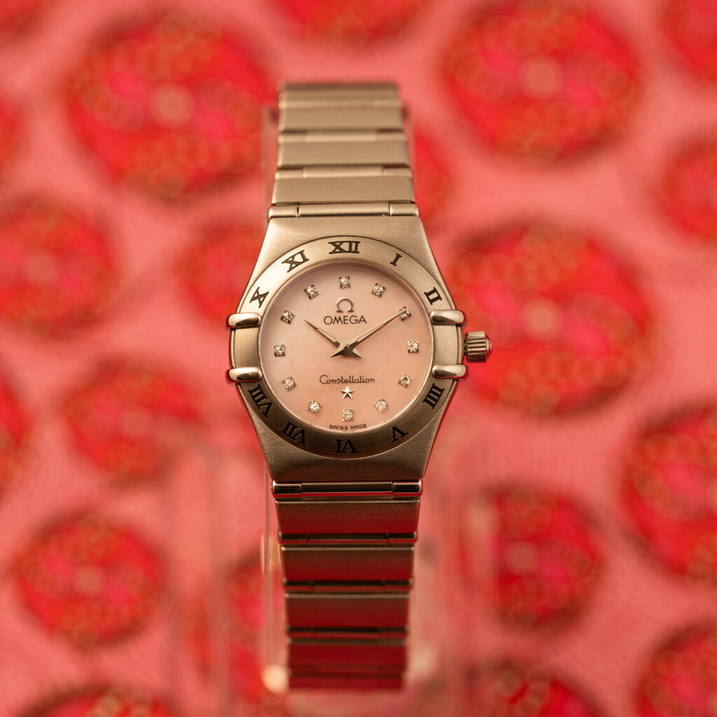 Omega Constellation 1562.65 | Różowa tarcza MOP z diamentami | 1999