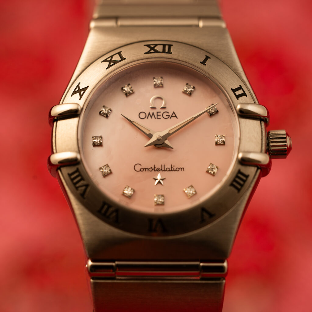 Omega Constellation 1562.65 | Różowa tarcza MOP z diamentami | 1999