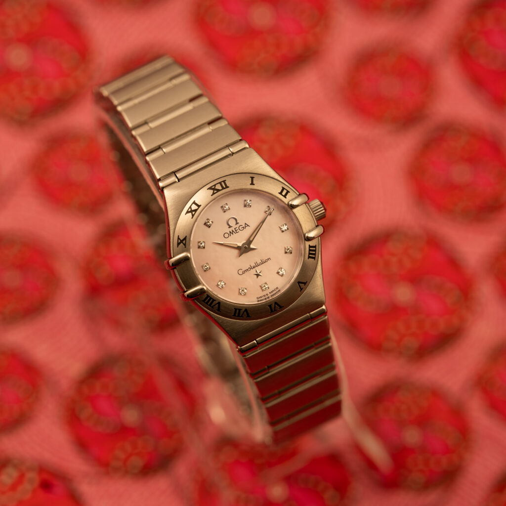 Omega Constellation 1562.65 | Różowa tarcza MOP z diamentami | 1999