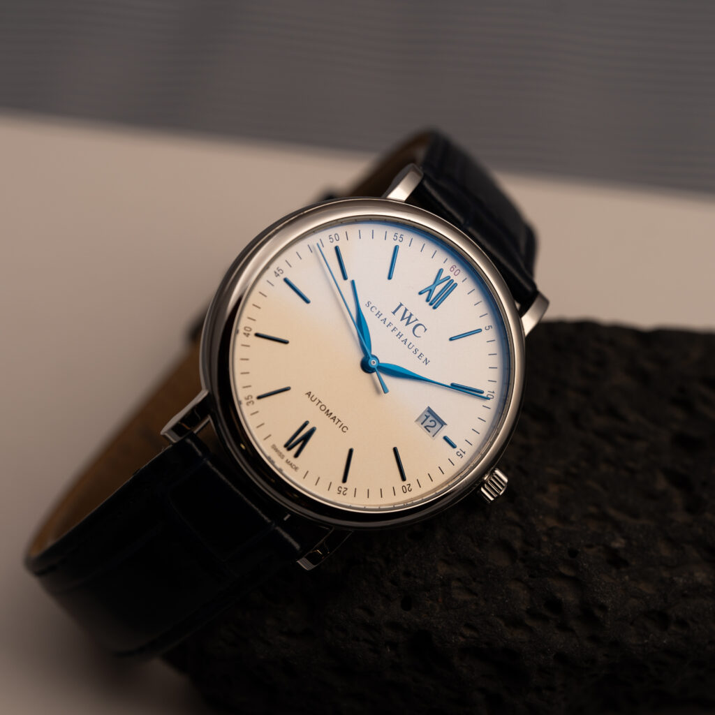 IWC Portofino Automatic | Biała tarcza | Niebieskie wskazówki | Full Set | 2024