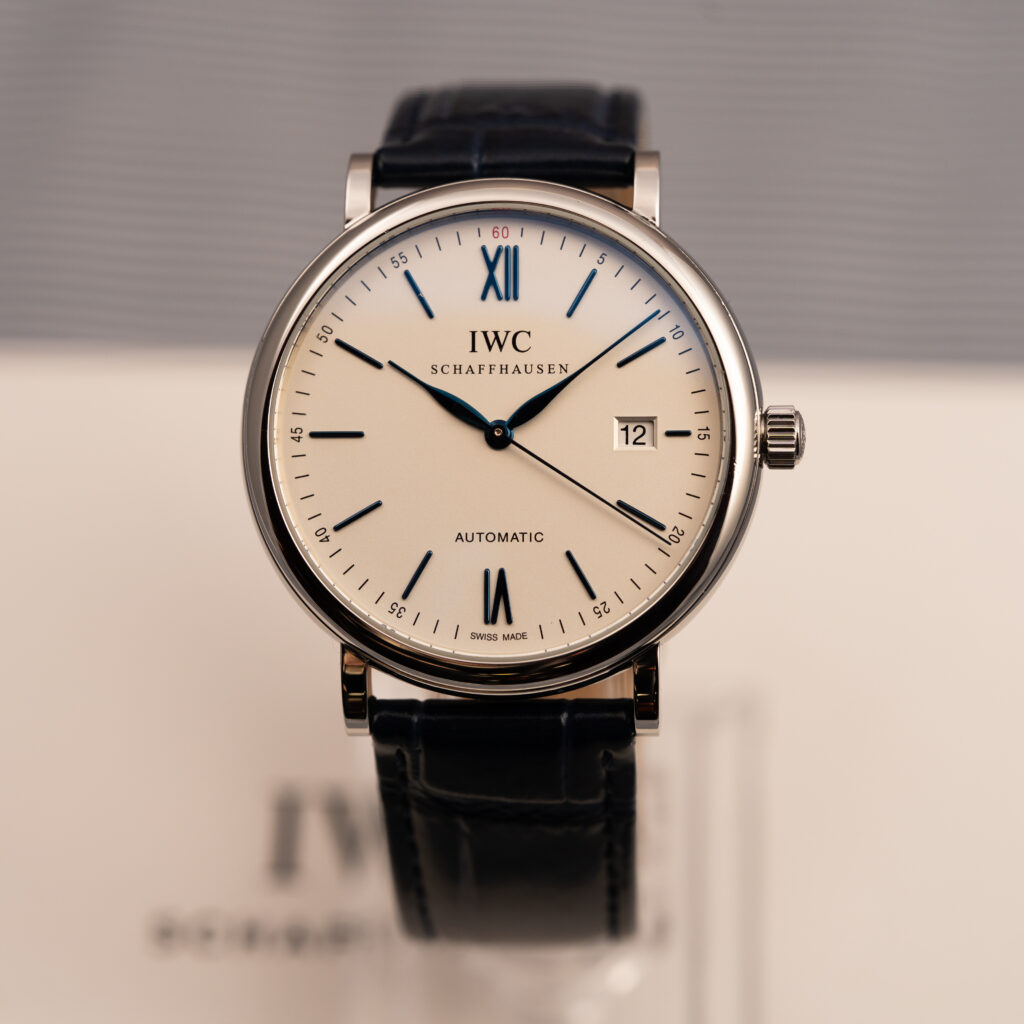 IWC Portofino Automatic | Biała tarcza | Niebieskie wskazówki | Full Set | 2024